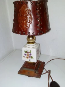 Lampada da comodino, abat jour d'epoca artigianale - Foto 1 di 6