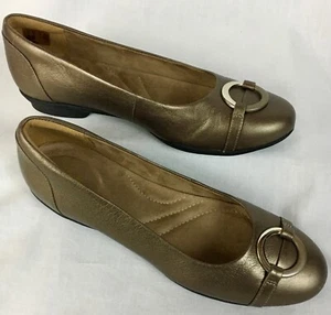 Clarks Artisan Gracelin Wind Ballerinas bronzefarben metallic Leder Damengröße 9M - Bild 1 von 11
