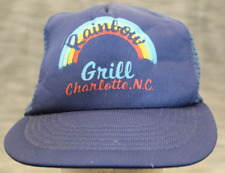 Vintage Rainbow Grill Charlotte NC Mesh Back Foam Front Snap Back Trucker Hat