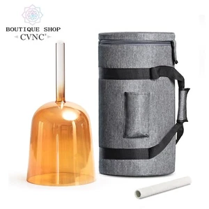 CVNC 432Hz 6'' F Heart Clear Crystal Singing Bowl With Handle Sound Bath Case - Picture 1 of 7