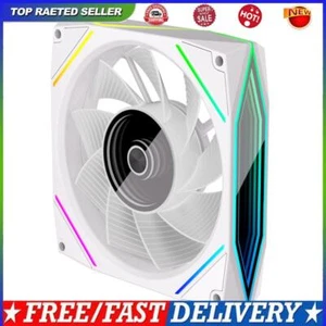 120mm ARGB Case Cooler Fan 4pin PWM Silent Chassis Cooling Fan (White REVERSED) - Photo 1/12