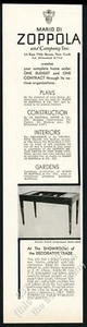 1931 Mario di Zoppola NYC antiker französischer Backgammon Spieltisch Fotodruck Anzeige - Bild 1 von 1