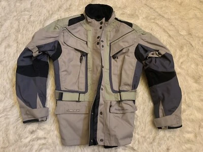 Firstgear Kilimanjaro Motorcycle Jacket Reflective Black Gray Padded (Small) - Imagem 1 de 4