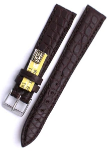 18mm /14 Louisiana echt Alligator mokka made GERMANY passend Omega, Cartier etc. - Picture 1 of 2