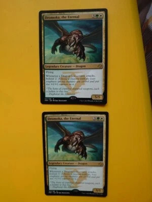 Magic the Gathering Card. Dromoka, the Eternal x2  Fate Reforged Dragon - Image 1 of 4