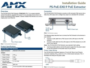 AMX PS-POE-EX0.9 FG423-85 PS-POE-EX 0,9 PoE Extraktor für Novara 3000 Controller - Bild 1 von 1