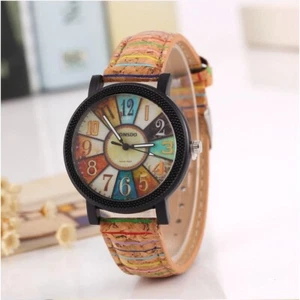 Casual Vintage Leather Women Quartz Wrist Watch - Picture 1 of 8