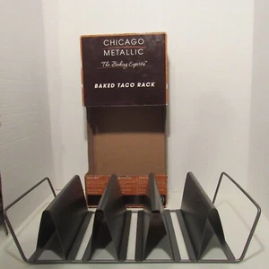 CHICAGO METALLIC Antihaft Gebacken Taco Rack, Backt Vier Frische 6" Schalen, RN:26410 - Bild 1 von 14
