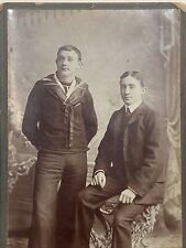 Antique Cabinet Photo Card Royal English Navy  Sailors Photograph CC11