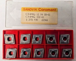 SANDVIK Coromant CNMG 432-61 135 P35 12 04 08-61 Lathe Carbide Inserts 10 Pcs - Picture 1 of 2