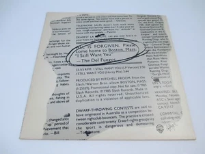 12 INCH SINGLE, RARE PROMO, THE DEL FUEGOS, I STILL WANT YOU, 1985 SLASH RECORDS - Picture 1 of 1