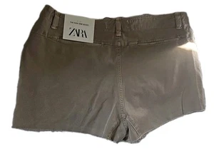 Zara The Raw Dobladillo Caqui Corto Talla Grande Nuevo con/Etiquetas - Imagen 1 de 3