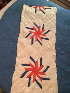 Vintage Cutter Quilt Piece 4th of July Patriotic Prim 19” X 47” - Picture 1 of 4