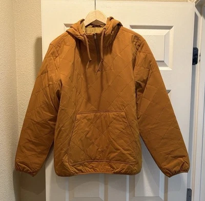 Chaqueta J.Crew Nordic Aislada Naranja Con Capucha Media Cremallera, Para Hombre Mediana Foto 1 de 4