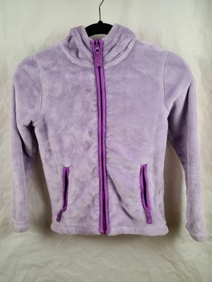 Lands' End Girls Purple Softest Fleece Hoodie Full Zip Jacket Size Med/8 - Image 1 of 4