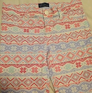 Girl's 8 PLACE JEGGINGS Geometric Pink White Mint& Heather Stretch Straight Leg  - Picture 1 of 11