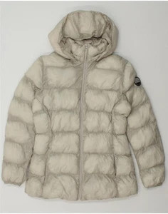 Chaqueta acolchada con capucha para mujer DIADORA UK 16 grande gris poliamida BC08 - Imagen 1 de 3