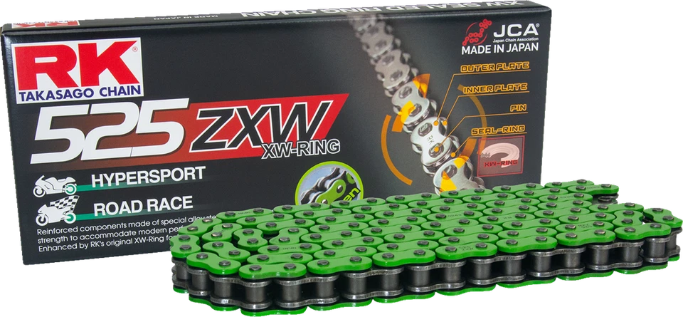 RK MM525ZXW-120 525 ZXW - Drive Chain - 120 Links - Green - Image 1 of 1