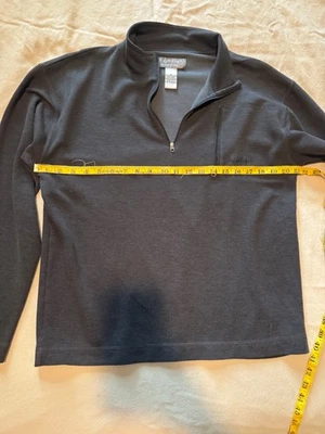 Orvis Trout Bum Pullover Mens Sz Medium Gray 1/4 1/2 Zip Active Lightweight Thin - Image 1 of 4
