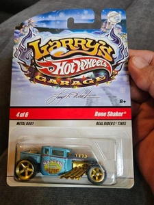 HOT WHEELS RARE LARRY'S GARAGE HOLIDAY BONE SHAKER TEAL/GOLD W/ INITIALS SEALED - Picture 1 of 9