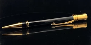 Parker Pencil Duofold Black & Gold 0.9mm Made In Uk Rare - Picture 1 of 11