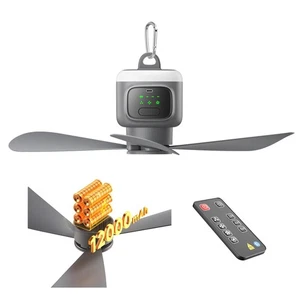 18 Inch Canopy Fan,12000mAh Portable Outdoor Ceiling Fan with Light with Remo... - Picture 1 of 6