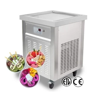 Kolice CE 52x52cm Single Squar Ice Pan Fry ice Cream Machine,Yogurt Rolled maker - Picture 1 of 9