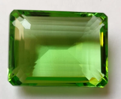 89.55 Ct. Large Green Peridot Emerald Cut Loose Gemstone Gift for Birthday/Her - Image 1 of 4