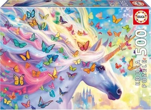 New Educa Jigsaw Puzzle 500 Pieces 11+ Ages 20254 Unicorn in Rainbow Colors - Picture 1 of 2