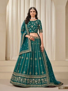 Ethnische indische Hochzeitskleidung Lengha Party Braut Bollywood Lehenga Choli Designer - Bild 1 von 17