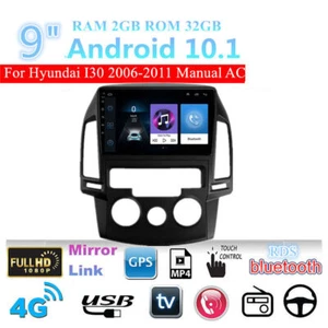 2006-2011 Für Hyundai i30 Handbuch AC Stereo Radio NAVI 9 Zoll Android 10.1 32GB - Bild 1 von 12