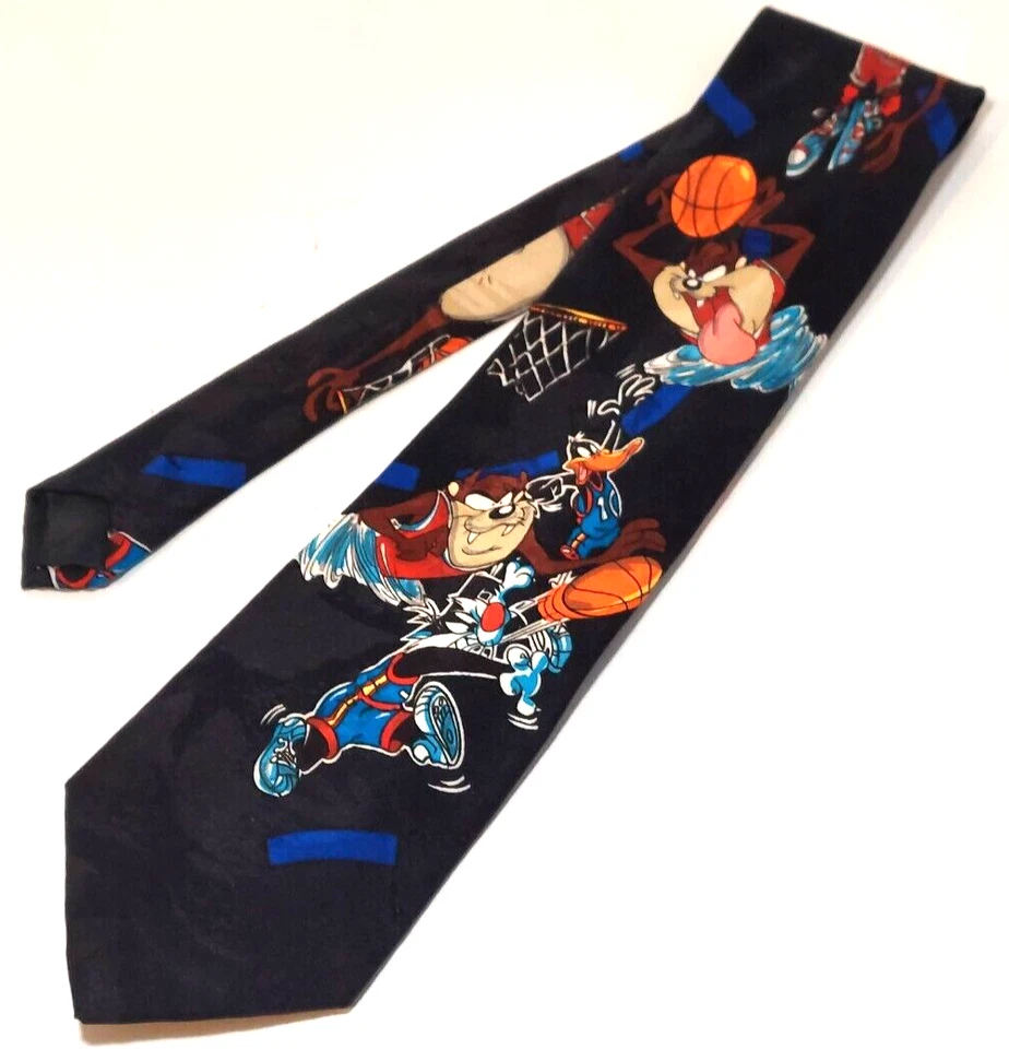 Corbata de baloncesto vintage 1993 Looney Tunes Mania Pre-Space Jam película 58" Foto 1 de 4