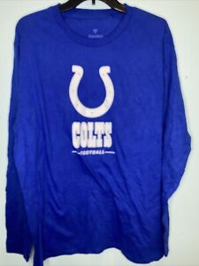 Indianapolis Colts NFL On Field Apparel Sz L Fanatics Long Sleeve Shirt Mens 617