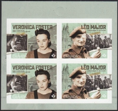 VICTORY IN EUROPE = BOOKLET Page of 4 with DESCRIPTION ON BACK MNH CANADA 2020 - Image 1 of 3