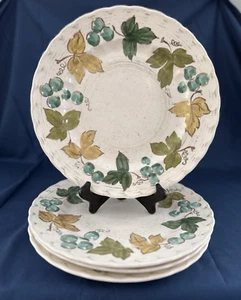 Metlox Vintage Vernon Ware Vineyard 11" Dinner Plates Set of 4 Made in USA Mint! - Bild 1 von 6