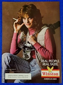 WINSTON CIGARETTE 1988 ANUNCIO IMPRESO ORIGINAL "GENTE REAL SABOR REAL". ENVÍOS GRATIS - Imagen 1 de 1