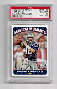 Tarjeta de fútbol americano 2012 Topps Magic Moments #mm-TB Tom Brady PSA 10 PATRIOTAS - Imagen 1 de 5