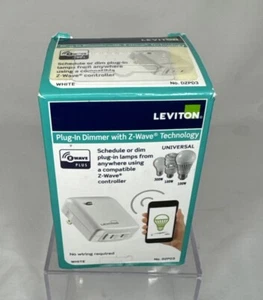 Leviton Decora Smart Z-Wave Plus Plug-In Dimmable Lamp Module, Gen5 (DZPD3-2BW) - Picture 1 of 6