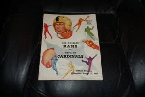 1950 CHICAGO CARDINALS AT LA RAMS FOOTBALL PROGRAM 1ST YEAR IN NFL - Picture 1 of 2
