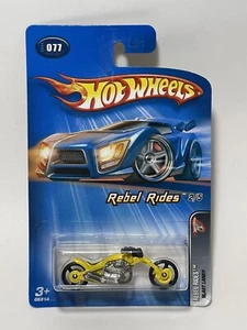 Hot Wheels Blast Lane Yellow Rebel Rides 2/5 Hecho en 2004 ¡NUEVO! - Imagen 1 de 3