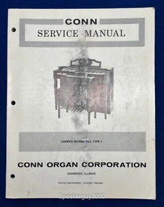 Original Conn Organ Service Manual / Caprice 465 Type 1 - Picture 1 of 1