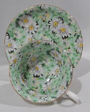 Vintage SHELLEY GREEN DAISY CHINTZ CUP & SAUCER Scarce CHESTER Shape 