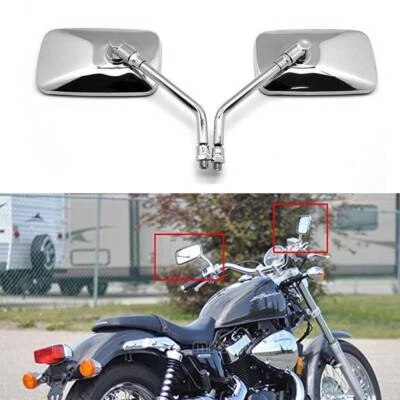 10mm Motorcycle Rear View Side Mirrors For Honda Shadow ACE VT VF 700 750 1100 - Image 1 of 4