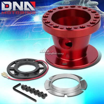 KIT ADAPTADOR DE CUBO DE VOLANTE DE ALUMÍNIO COMPLETO VERMELHO PARA AE86 COROLLA SW20 MR2 MK 4 - Imagem 1 de 4