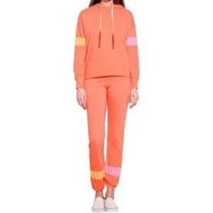 Sundry NWT Soft Orange Pink/Yellow Stripes Stripe Sweatpants Size 2/M MSRP $148 - Picture 1 of 5