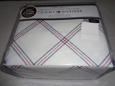 Tommy Hilfiger 100% Algodón Franela XDeep Juego de Sábanas COMPLETO Ventana Cuadros Foto 1 de 3