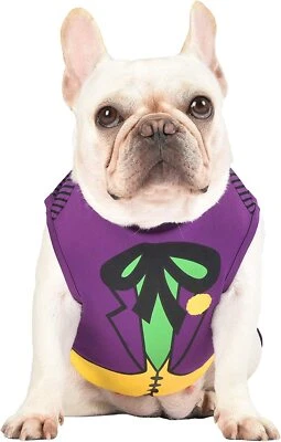 JOKER DOG COSTUME Cute Stretchy DC COMICS (XS) Superhero + FREE Treat - Image 1 of 4