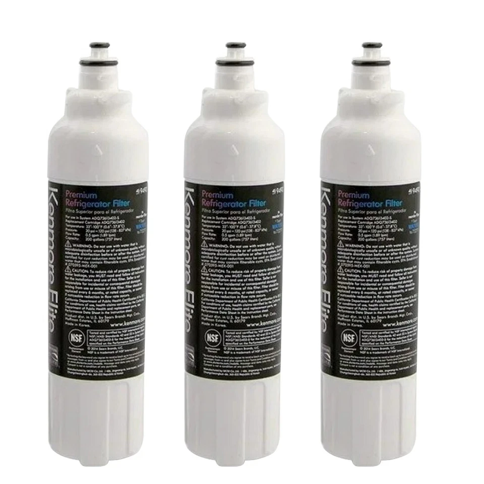 Kenmore Elite 9490 469490 46-9490 Replacement Refrigerator Water Filter   3 Pack - Image 1 of 4