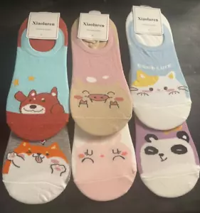 Women's Animal Print 6 Pack Socks One Size - Picture 1 of 1