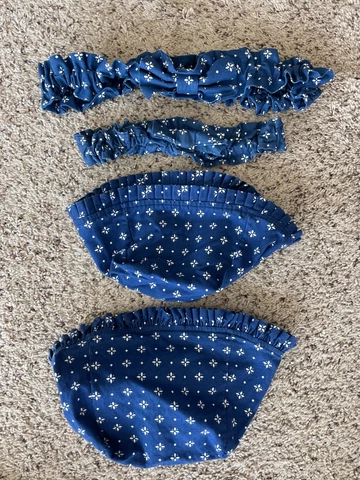 Longaberger Woven Traditions Blue Liners/Garters Cover